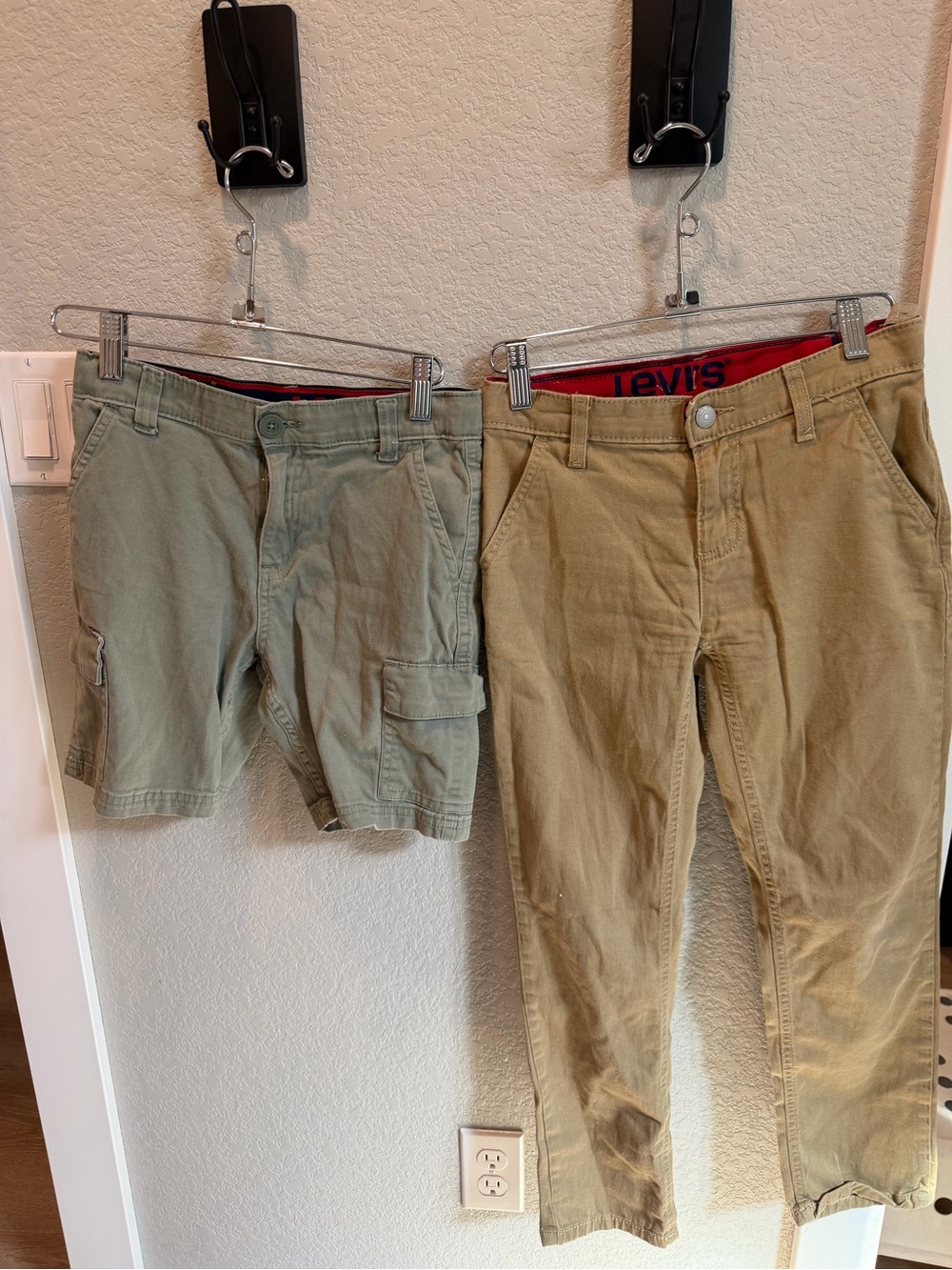 Levi's Kids Cargo Shorts and Pants Set - Olive Green & Khaki